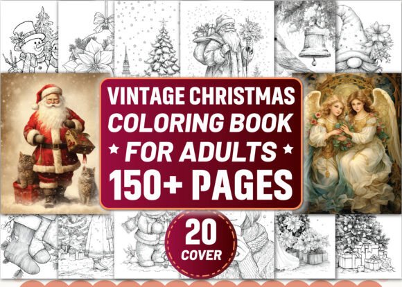 Download Adults-Vintage Christmas Coloring Pages - Adults Collection