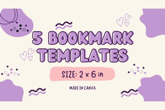 Download 5 Canva Bookmark Printable Templates - Printable Collection