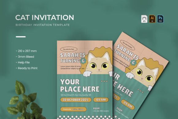 Download Cat - Birthday Invitation - Invitation Collection
