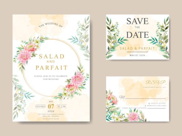 Download Beautiful Floral Wedding Invitations - Invitation Collection