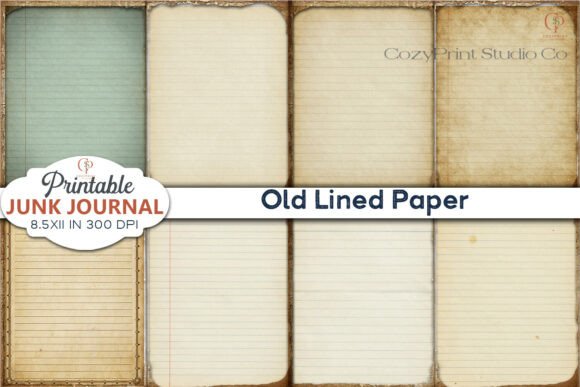 Download Old Lined Paper Printable Junk Journal - Printable Collection