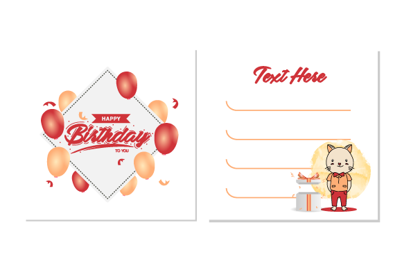 Download Birthday Invitation Card with Cat Design - Invitation Collection