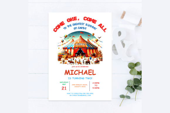 Download Carnival/Circus Birthday Invitations - Invitation Collection