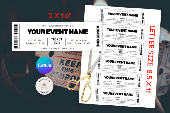 Download Event Ticket Printables Template - Printable Collection
