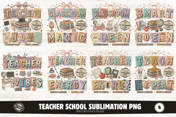 Download Teacher School Sublimation Png Bundle - Premium Resources