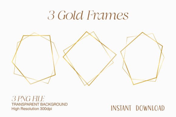 Download 3 Decorative Glod Frame, PNG - Premium Resources